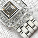 ノンブランド NON BRAND ダイヤ 0.515ct デザインリング ホワイトゴールド K18WG ダイヤモンド リング 指輪 18K 750 WG 1石 スクエアカット メレダイヤ 時計モチーフ 15号