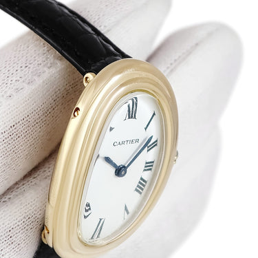 腕時計 カルティエ Cartier ベニュワール PARISダイアル 78094 手巻き レディース OH済 K18YG無垢 青針 ローマン ヴィンテージ