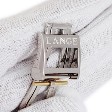 ランゲ&ゾーネ LANGE&SOHNE 純正 ホワイトゴールド K18WG 腕時計パーツ Dバックル 16ｍｍ幅対応 K18WG無垢 ディプロイメント パーツ 替え 予備 スペア ホワイトゴールド