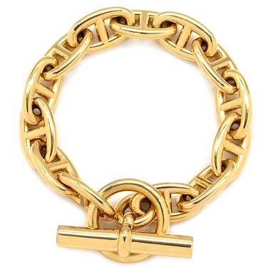 エルメス HERMES シェーヌダンクル GM イエローゴールド K18YG ブレスレット 13コマ 18K 750 YG