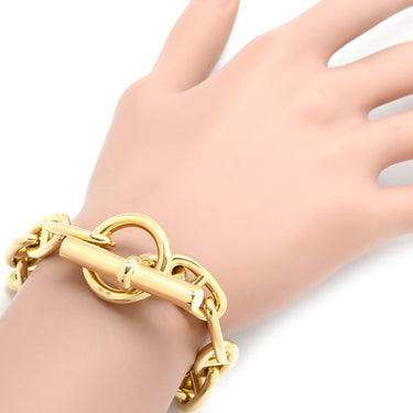 エルメス HERMES シェーヌダンクル GM イエローゴールド K18YG ブレスレット 13コマ 18K 750 YG
