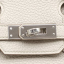エルメス HERMES バーキン25 べトン トゴ ハンドバッグ シルバー金具 オフホワイト