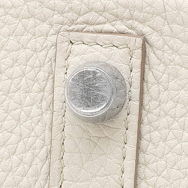 エルメス HERMES バーキン25 べトン トゴ ハンドバッグ シルバー金具 オフホワイト