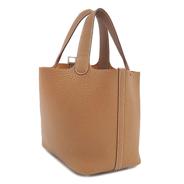 エルメス HERMES ピコタンロック PM ゴールド トリヨンクレマンス ハンドバッグ シルバー金具 新品 未使用 2025年製 茶