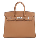 エルメス HERMES バーキン25 ゴールド トゴ ハンドバッグ シルバー金具 新品 未使用 茶 2025年製