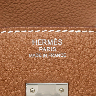 エルメス HERMES バーキン25 ゴールド トゴ ハンドバッグ シルバー金具 新品 未使用 茶 2025年製