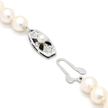 ミキモト MIKIMOTO あこやパール ネックレス イヤリング セット パールホワイト パール シルバー ネックレス シルバー金具 MIKIMOTO 真珠 アコヤ ラウンドシェイプ１連 ねじ式