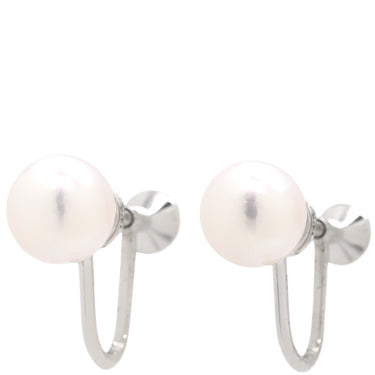 ミキモト MIKIMOTO あこやパール ネックレス イヤリング セット パールホワイト パール シルバー ネックレス シルバー金具 MIKIMOTO 真珠 アコヤ ラウンドシェイプ１連 ねじ式