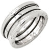 ブルガリ BVLGARI ビーゼロワン B-zero1 3バンド 323538 ホワイトゴールド K18WG #60 リング 指輪 Au750 18K 18金 19号