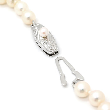 タサキ TASAKI あこやパール 5.5-6.0mm パールホワイト×シルバー シルバー パール ネックレス TASAKI silver 真珠 ラウンドシェイプ