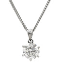 ノンブランド NON BRAND ダイヤモンド 1.51ct ソリティアペンダント プラチナシルバー Pt850 ダイヤモンド ネックレス 1P 1粒 6本爪 ブリリアントカット Ptプラチナ