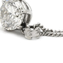 ノンブランド NON BRAND ダイヤモンド 1.51ct ソリティアペンダント プラチナシルバー Pt850 ダイヤモンド ネックレス 1P 1粒 6本爪 ブリリアントカット Ptプラチナ