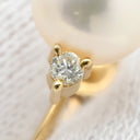 タサキ TASAKI 7mmパール ダイヤ1粒 イエローゴールド K18YG パール ダイヤモンド イヤリング 750YG Au750 ダイヤ 0.03ct パール スクリュー