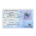 ノンブランド NON BRAND エメラルド 1.12ct ダイヤモンド グリーン×プラチナシルバー Pt900 エメラルド ダイヤモンド リング 指輪 緑 エメラルドカット プラチナ900 12.5号