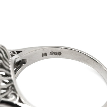 ノンブランド NON BRAND エメラルド 1.12ct ダイヤモンド グリーン×プラチナシルバー Pt900 エメラルド ダイヤモンド リング 指輪 緑 エメラルドカット プラチナ900 12.5号