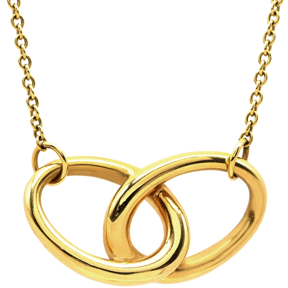 ティファニー Tiffany & Co ダブルループ イエローゴールド ネックレス