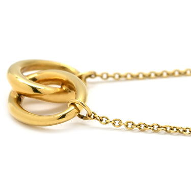 ティファニー Tiffany & Co ダブルループ イエローゴールド K18YG ネックレス エルサペレッティ 750 18金 YG