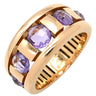 ダミアーニ DAMIANI アメシスト パープル×ピンクゴールド K18PG アメジスト ダイヤモンド リング 指輪 DAMIANI Au750 PG 紫 ダイヤ1P ラウンドミックスカット 12号