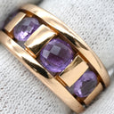 ダミアーニ DAMIANI アメシスト パープル×ピンクゴールド K18PG アメジスト ダイヤモンド リング 指輪 DAMIANI Au750 PG 紫 ダイヤ1P ラウンドミックスカット 12号