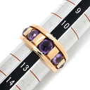 ダミアーニ DAMIANI アメシスト パープル×ピンクゴールド K18PG アメジスト ダイヤモンド リング 指輪 DAMIANI Au750 PG 紫 ダイヤ1P ラウンドミックスカット 12号