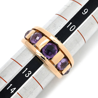 ダミアーニ DAMIANI アメシスト パープル×ピンクゴールド K18PG アメジスト ダイヤモンド リング 指輪 DAMIANI Au750 PG 紫 ダイヤ1P ラウンドミックスカット 12号