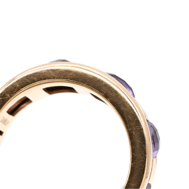 ダミアーニ DAMIANI アメシスト パープル×ピンクゴールド K18PG アメジスト ダイヤモンド リング 指輪 DAMIANI Au750 PG 紫 ダイヤ1P ラウンドミックスカット 12号