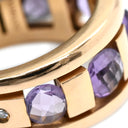 ダミアーニ DAMIANI アメシスト パープル×ピンクゴールド K18PG アメジスト ダイヤモンド リング 指輪 DAMIANI Au750 PG 紫 ダイヤ1P ラウンドミックスカット 12号