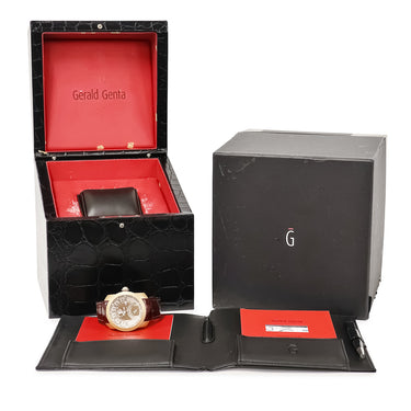 腕時計 ジェラルド・ジェンタ Gerald Genta ジェフィカ バイレトロ サファリ GBS.Y.98.330.CB.BD 自動巻き メンズ ジャンピングアワー