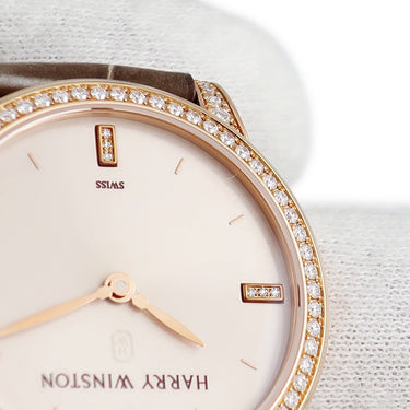 腕時計 ハリーウィンストン Harry Winston ミッドナイト 450/LQ32RL.W1/D3.1 クオーツ レディース K18RG無垢 純正ダイヤ バー