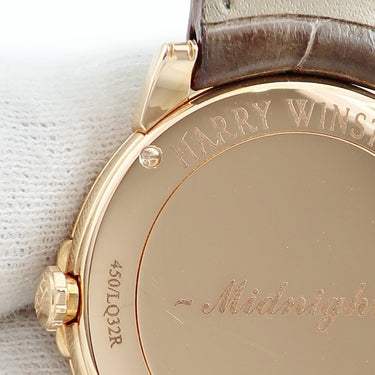 腕時計 ハリーウィンストン Harry Winston ミッドナイト 450/LQ32RL.W1/D3.1 クオーツ レディース K18RG無垢 純正ダイヤ バー