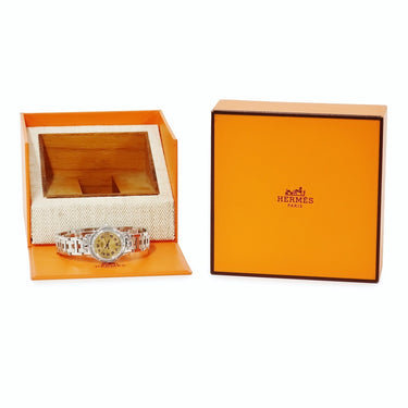 腕時計 エルメス HERMES クリッパー CL4.210 クオーツ レディース ピンクゴールドカラー アラビア デイト