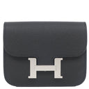 エルメス HERMES コンスタンス スリム ウォレット ブラック ヴォーエプソン 二つ折り財布 シルバー金具 黒 2025年製