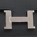 エルメス HERMES コンスタンス スリム ウォレット ブラック ヴォーエプソン 二つ折り財布 シルバー金具 黒 2025年製