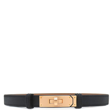 エルメス HERMES ベルト ケリー 18 H069853CC89 ブラック ヴォーエプソン GP ベルト ピンクゴールド金具 新品 未使用 スライド調節 2025年製 PG RG