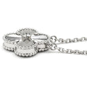 ヴァンクリーフアーペル Van Cleef & Arpels ヴィンテージ アルハンブラ 2020年ホリデー VCARP6L800 ホワイトゴールド K18WG ダイヤモンド ネックレス ギヨシェ 750 ダイヤ