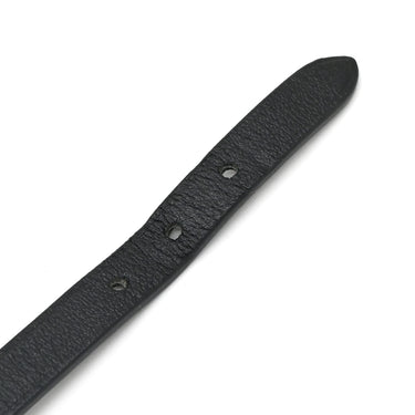 エルメス HERMES エトリエ ドゥーブルトゥール ブラック×シルバー メタル レザー T2 ブレスレット レザーブレスレット 2連 黒 あぶみモチーフ
