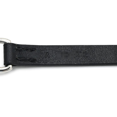 エルメス HERMES エトリエ ドゥーブルトゥール ブラック×シルバー メタル レザー T2 ブレスレット レザーブレスレット 2連 黒 あぶみモチーフ