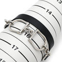 エルメス HERMES エトリエ ドゥーブルトゥール ブラック×シルバー メタル レザー T2 ブレスレット レザーブレスレット 2連 黒 あぶみモチーフ