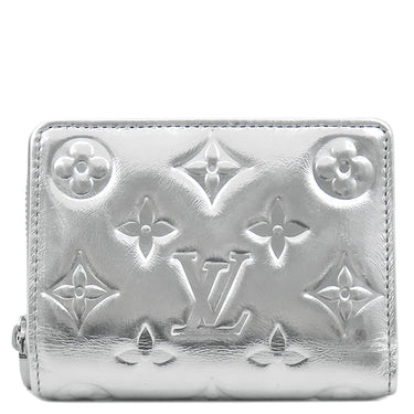 ルイヴィトン LOUIS VUITTON ポルトフォイユ ユー M26768 シルバー レザー 二つ折り財布 シルバー金具 コンパクト LVスキー メタリック 日本限定