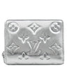 ルイヴィトン LOUIS VUITTON ポルトフォイユ ユー M26768 シルバー レザー 二つ折り財布 シルバー金具 コンパクト LVスキー メタリック 日本限定
