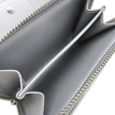 ルイヴィトン LOUIS VUITTON ポルトフォイユ ユー M26768 シルバー レザー 二つ折り財布 シルバー金具 コンパクト LVスキー メタリック 日本限定
