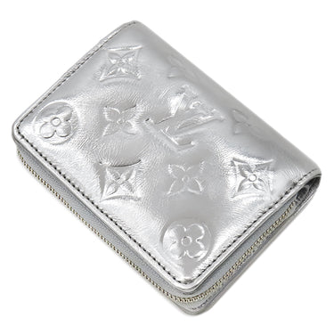 ルイヴィトン LOUIS VUITTON ポルトフォイユ ユー M26768 シルバー レザー 二つ折り財布 シルバー金具 コンパクト LVスキー メタリック 日本限定