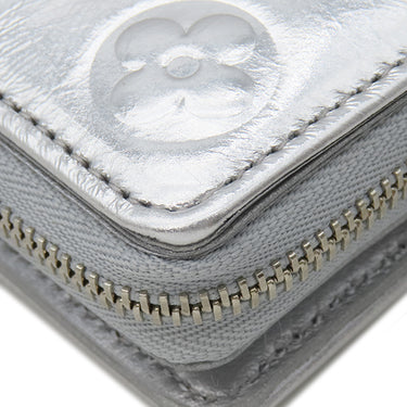 ルイヴィトン LOUIS VUITTON ポルトフォイユ ユー M26768 シルバー レザー 二つ折り財布 シルバー金具 コンパクト LVスキー メタリック 日本限定