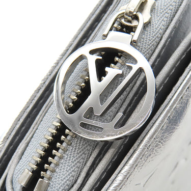 ルイヴィトン LOUIS VUITTON ポルトフォイユ ユー M26768 シルバー レザー 二つ折り財布 シルバー金具 コンパクト LVスキー メタリック 日本限定