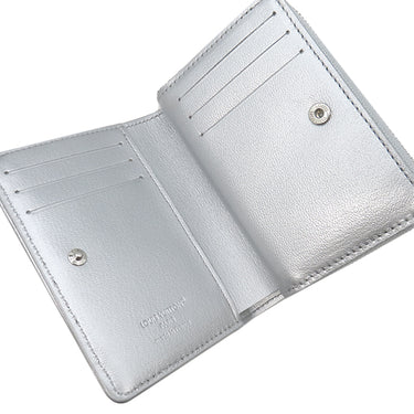 ルイヴィトン LOUIS VUITTON ポルトフォイユ ユー M26768 シルバー レザー 二つ折り財布 シルバー金具 コンパクト LVスキー メタリック 日本限定