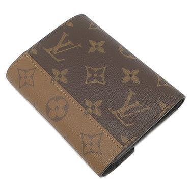 ルイヴィトン LOUIS VUITTON ポルトフォイユ ヴィクトリーヌ M81557 モノグラムリバース モノグラムキャンバス モノグラムリバースキャンバス 三つ折り財布 ゴールド金具 コンパクト財布