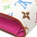 ルイヴィトン LOUIS VUITTON ポルトフォイユ リサ M27736 マルチカラー モノグラムマルチカラー 二つ折り財布 ゴールド金具 茶 ピンク コンパクト