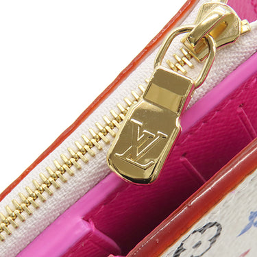 ルイヴィトン LOUIS VUITTON ポルトフォイユ リサ M27736 マルチカラー モノグラムマルチカラー 二つ折り財布 ゴールド金具 茶 ピンク コンパクト