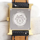 腕時計 エルメス HERMES Hウォッチ PM HH1.201 クオーツ レディース ホワイト 白 アラビア H型 ギョウシェ