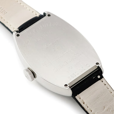 腕時計 フランクミュラー FRANCK MULLER トノウカーベックス カサブランカ 6850MC 自動巻き メンズ ブラック 黒 青針 トノー